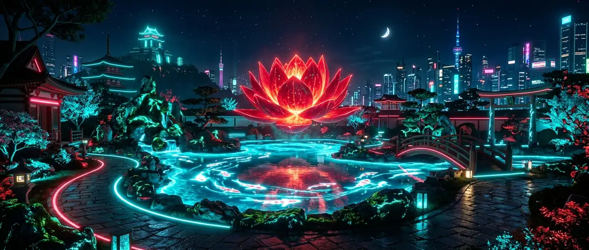 Futuristic Japanese Garden